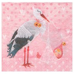 Serwetka do decoupage ambiente 16-13307565 baby girl stork - sklep pla