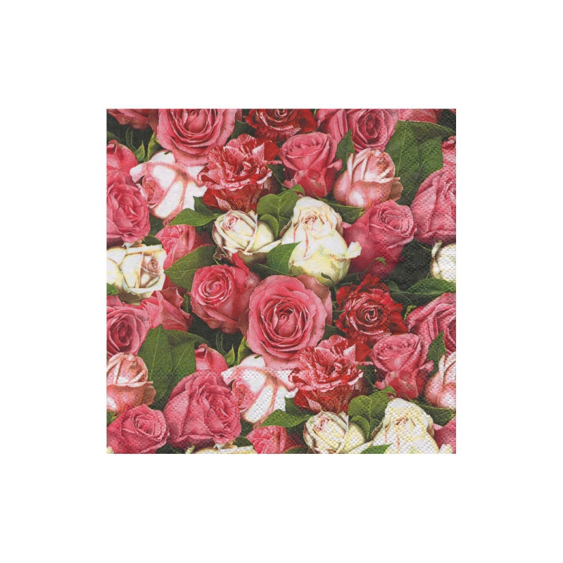 Serwetka do decoupage ambiente 10-13305050 roses all over - sklep plas