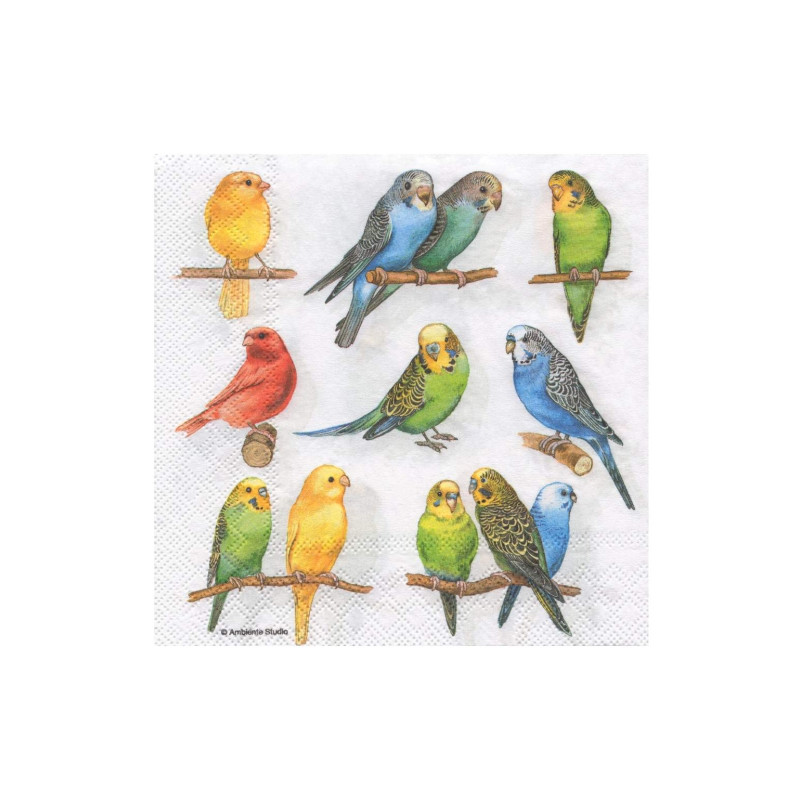 Decoupage napkin ambiente 3-13308500 birdies - art store -.