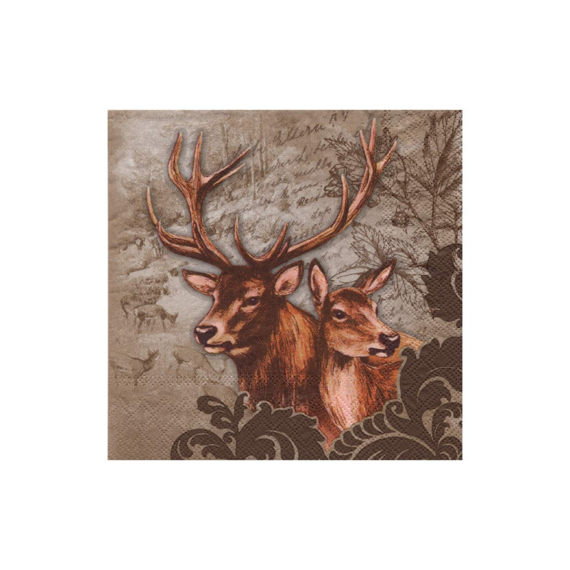 Serwetka do decoupage ambiente 13-13307375 deer couple - sklep plastyc
