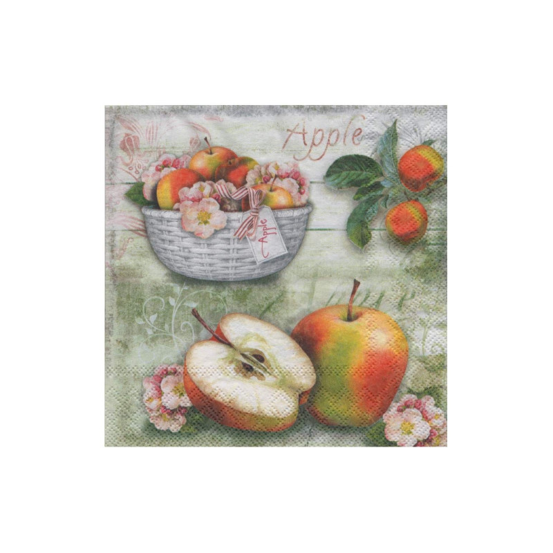 Serwetka do decoupage ambiente 13-13311055 apple basket - sklep plasty