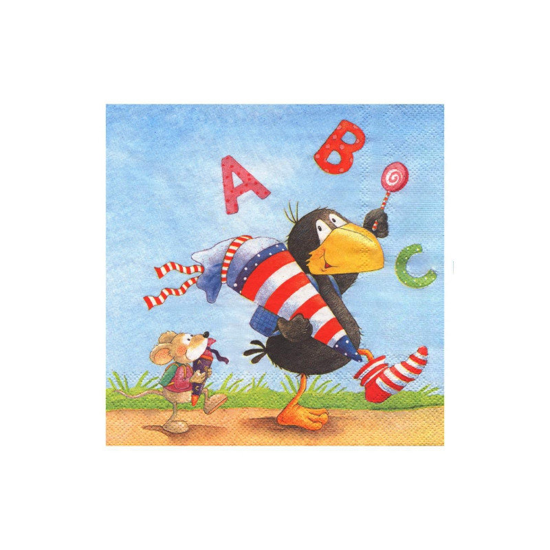 Serwetka do decoupage ihr 16-L495400 rabe socke abc - sklep plastyczny