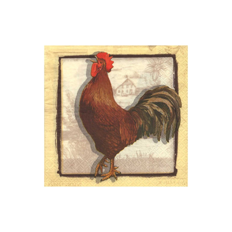 Serwetka do decoupage nouveau 18-l74187 chicken cream - sklep plastycz