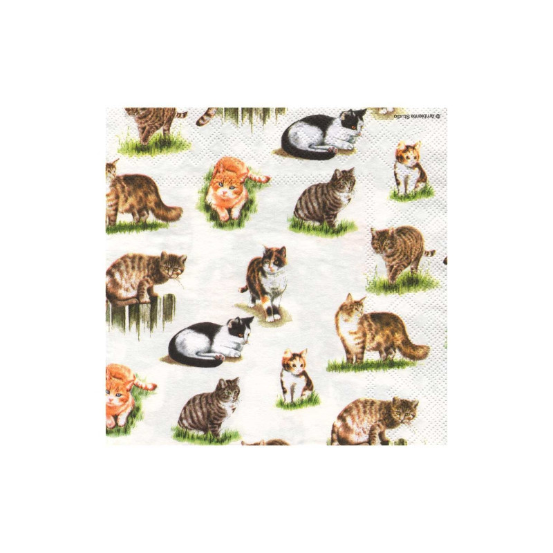 Decoupage napkin ambiente 13305830 lovely cats - art store