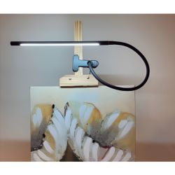 Light&amp;Vision xl slim flex white table lamp with clip - plasty store