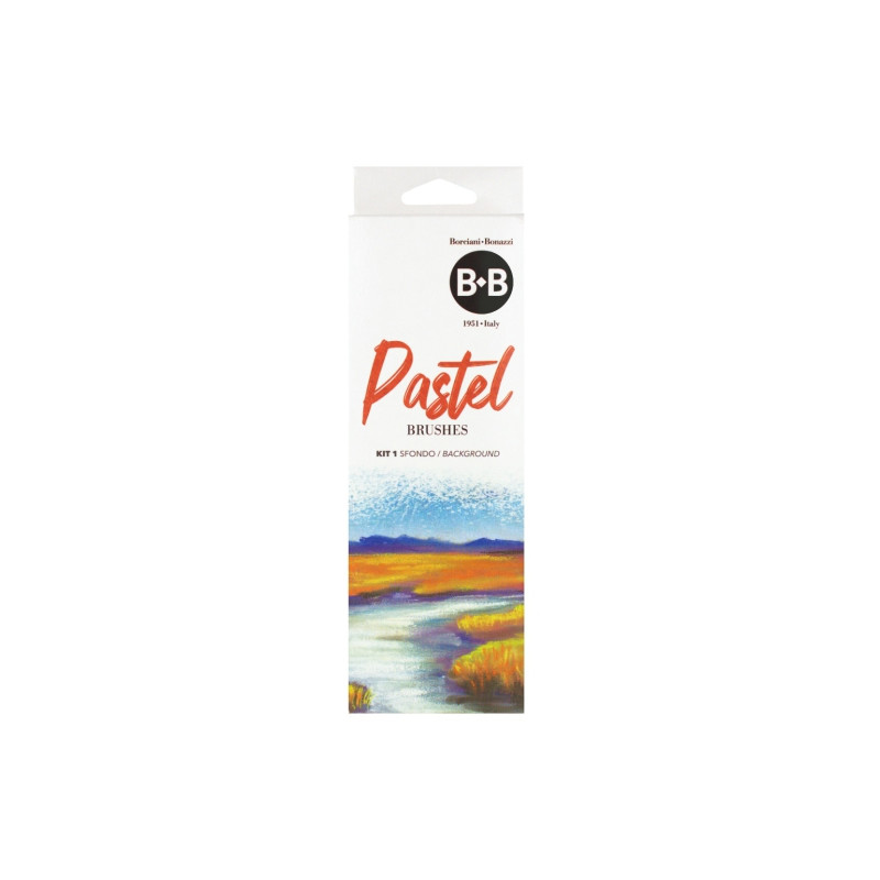 Borciani Bonazzi pastel nr 1 zestaw pędzli do tła - sklep plastyczny -