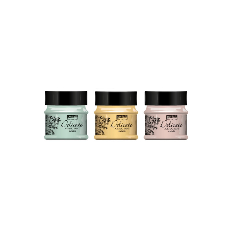 Pentart delicate metallic acrylic paint 50 ml - art store - sz