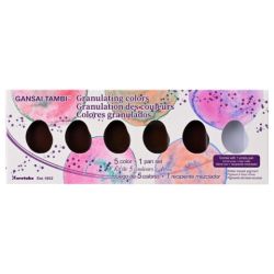 Kuretake gansai tambi granulating colors set of 5 watercolors - pla store