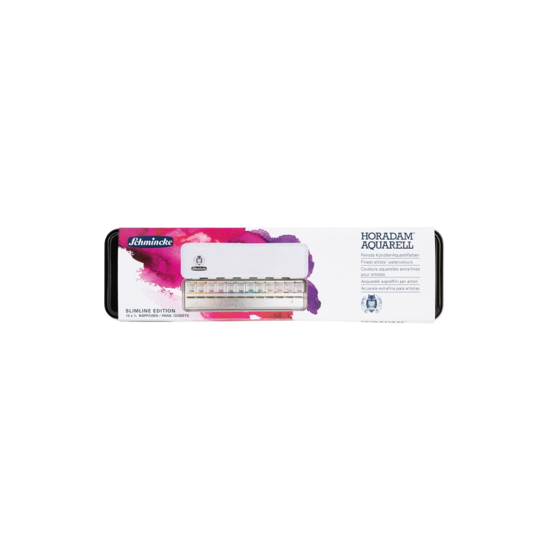 Schmincke horadam aquarell slime line zestaw 12 półkostek - sklep plas