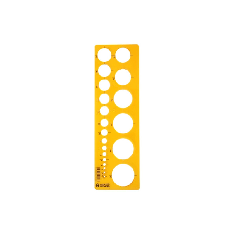 Pratel memobe stencil for drawing circles 2-36 mm - art store 