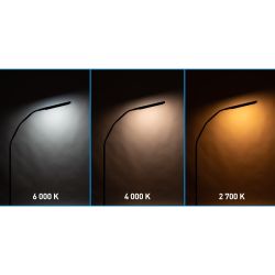 Daylight electra black satin lampa stołowa led - Szaldlaplastykow.pl