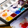 QoR mini set urban sketch set of 6 watercolors in halves