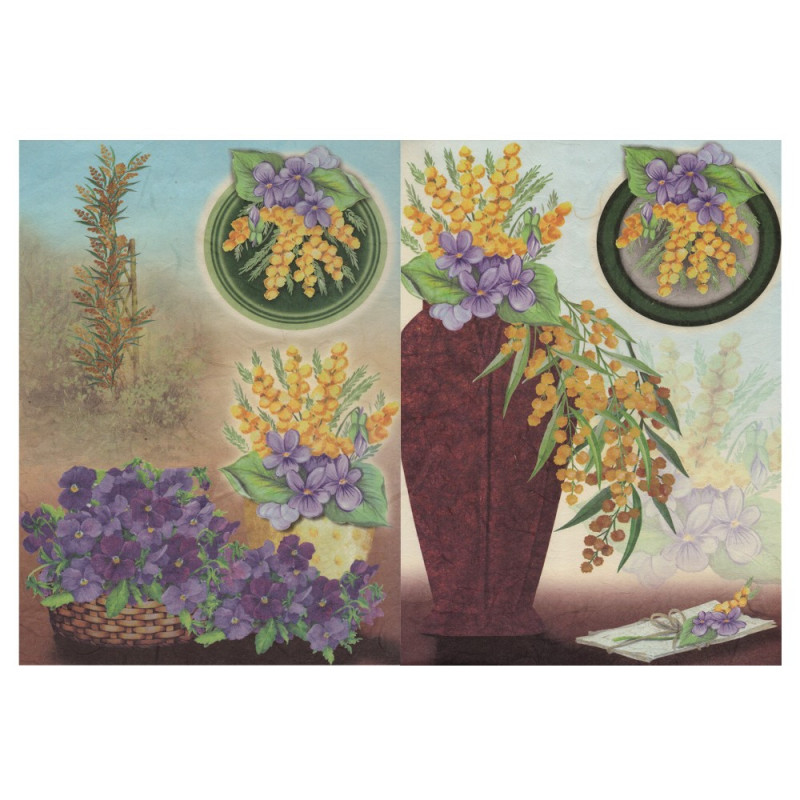 Papier ryżowy do decoupage mimosa 45x31 Arte 2CR103