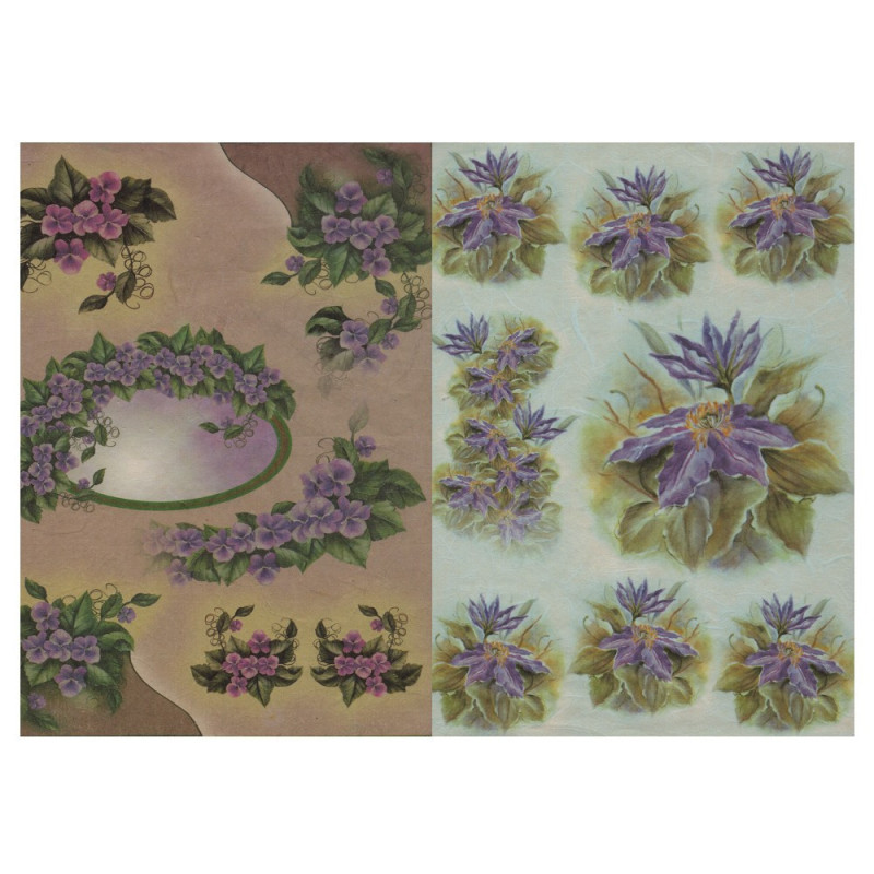 Papier ryżowy do decoupage bratki 45x31 Arte 2CR102