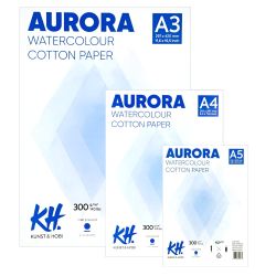 Aurora watercolour cold pressed medium block 100% cotton 300