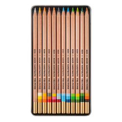 Koh-i-noor tri-tone set of 11 multicolored crayons with blender