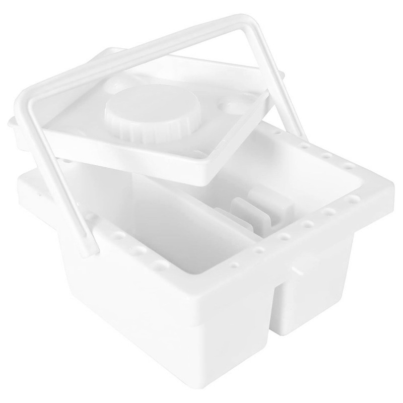 Plastic brush for washing square 16,5x16,5x9cm