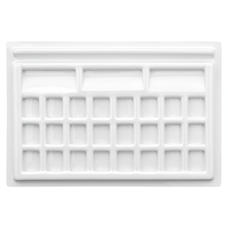 Plastic palette for watercolors 15x22.5cm 27 chambers - sklep plastycz