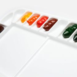 Mijello Fusion 18 plastic pallet with blue gasket- szal art - sklep pl