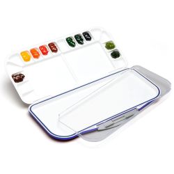Mijello Fusion 18 plastic pallet with blue gasket- szal art - sklep pl