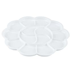 Plastic palette round flower 19.5 cm