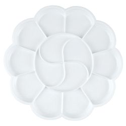 Plastic palette round flower 19.5 cm