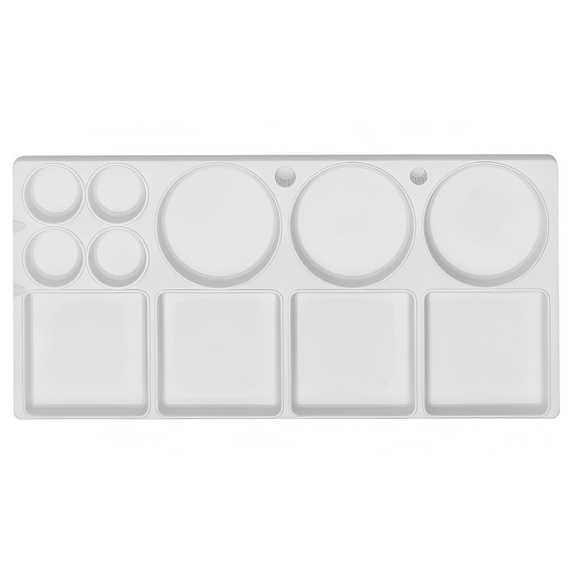Paleta plastikowa prostokątna 15 x 32cm 11 komór - sklep plastyczny -