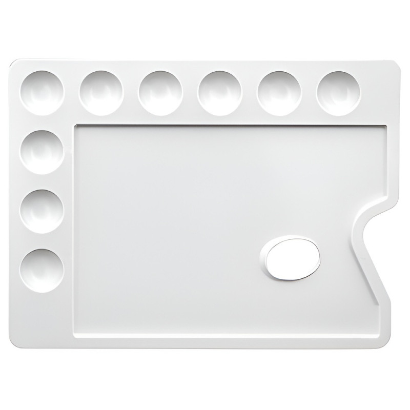 Paleta plastikowa prostokątna 22x30cm 9 komór - sklep plastyczny - sza