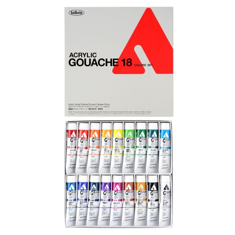 Holbein acryla gouache gouache set 18 pcs