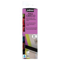 Pebeo deco zestaw matowych farb dekoracyjnych 6x20ml - sklep plastyczn