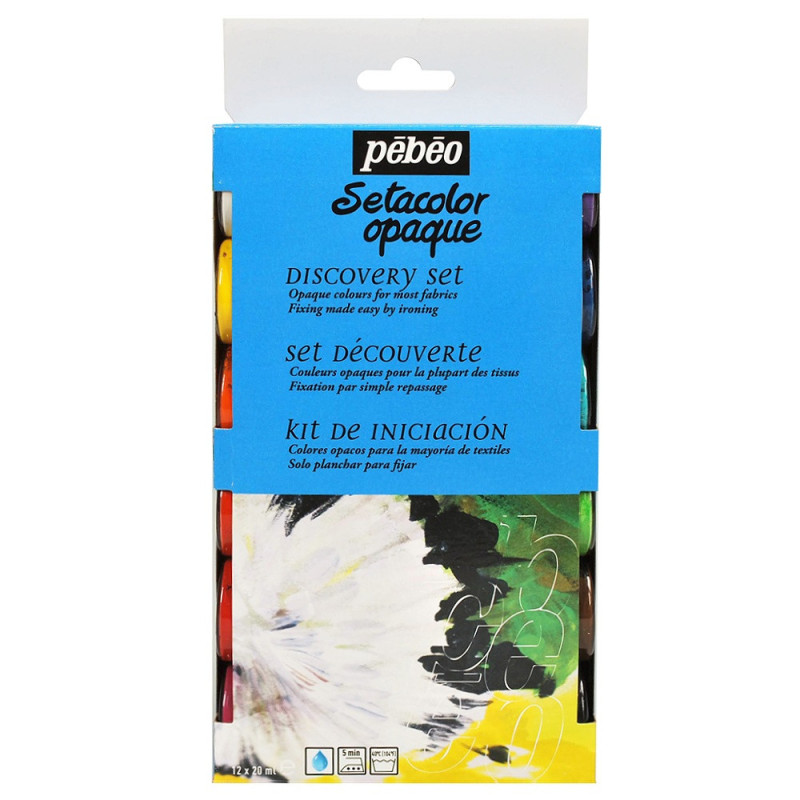 Pebeo setacolor set of fabric paints 12x20ml