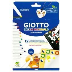 Giotto Decor materials acrylic markers 12 pcs - szal art - sklep plast