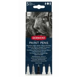 Derwent paint pen set 4 zestaw 5 pisaków - Sklep plastyczny - szał dla