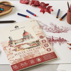 Magnani 1404 ponte vecchio mixed media block 20 sheets 220g rough