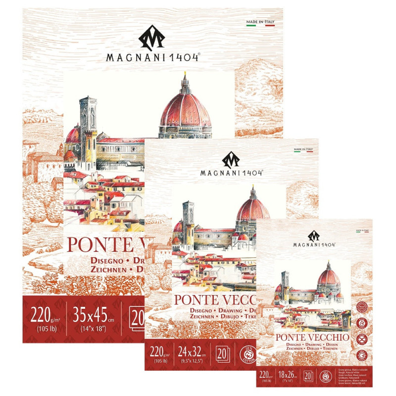 Magnani 1404 ponte vecchio blok mix media 20 arkuszy 220g rough