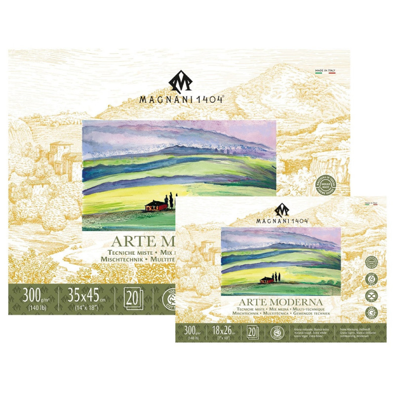 Magnani 1404 arte moderna mix media block 20 sheets 300g