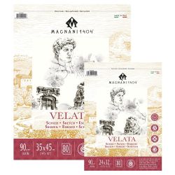 Magnani 1404 velata drawing block 20 sheets on spiral 90g