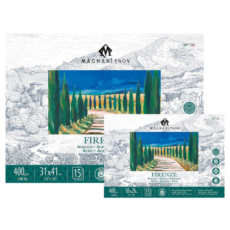 Magnani 1404 firenze mix media block 15 sheets 400g rough