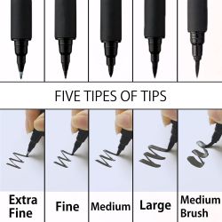 Kuretake Bimoji Fude Pen Assorted set of 5 pens