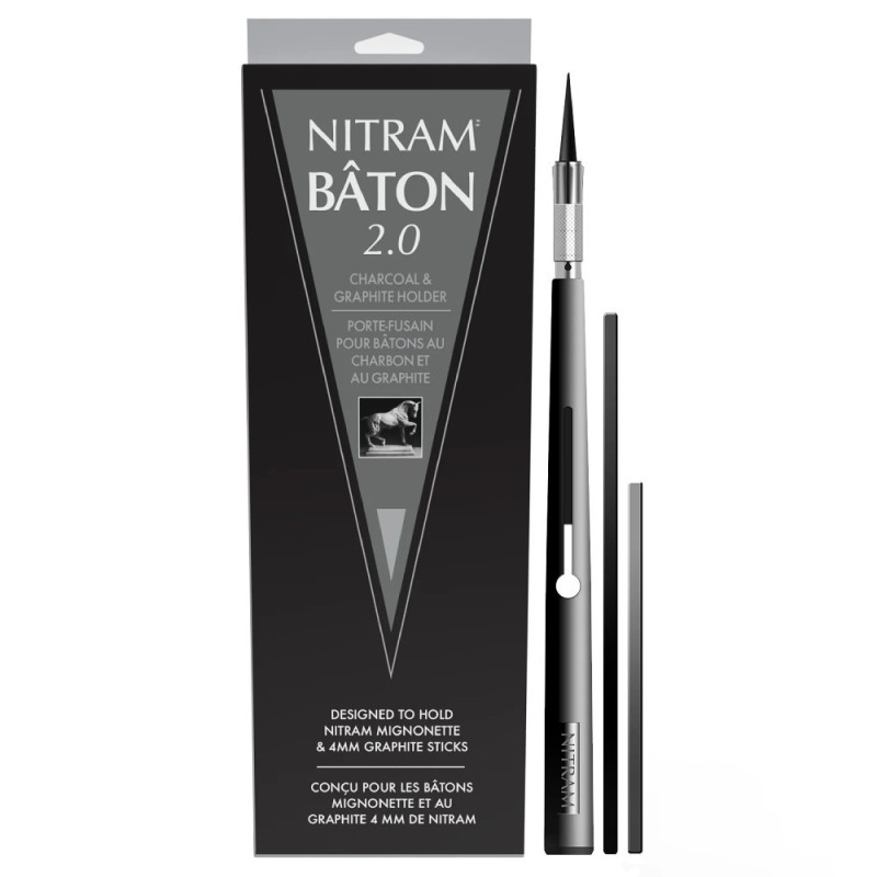 Nitram baton 2.0 cast with 2 charcoal and graphite inserts