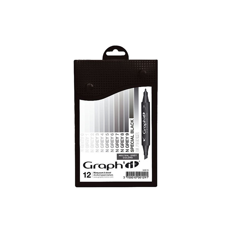 Set of 12 markers Graphit Neutral grey - sklep plastyczny - szał dla p