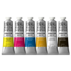 Winsor&Newton griffin zestaw 6 farb olejnych alkidowych 37ml