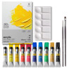 Winsor&amp;Newton gallery set of 10 acrylic paints 12ml with accessories