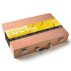 Winsor&amp;Newton gallery set of 8 acrylic paints 60ml with wooden cartridge