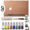 Winsor&amp;Newton winton set of 8 oil paints 37ml with wooden cartridge and