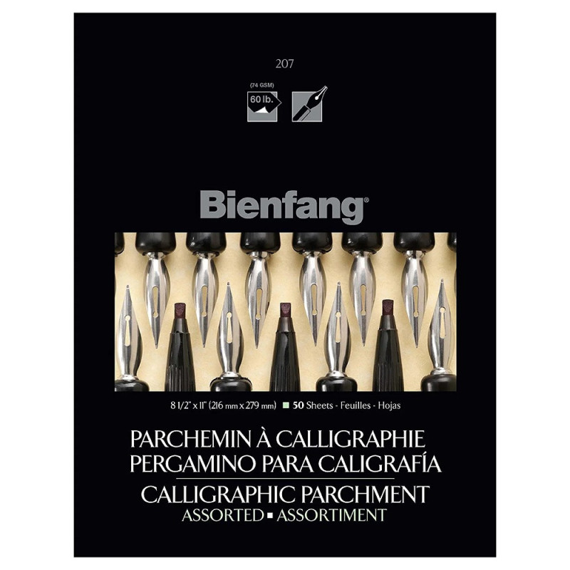 Speedball bienfang 207 calligraphy parchment paper 21.6x27.9cm 50