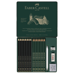 Faber Castel pitt graphite matt & castell 9000 zestaw ołówków z akceso