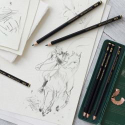 Faber-Castell set of 6 pitt graphite matt pencils