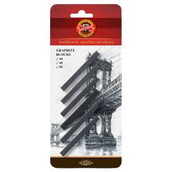 Koh-i-Noor grafit w sztyfcie 2B 4B 6B na blistrze 6 sztuk