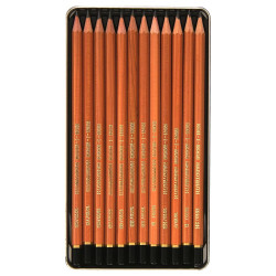 Koh-i-noor zestaw 12 ołówków grafitowych 8B-2H seria 1510